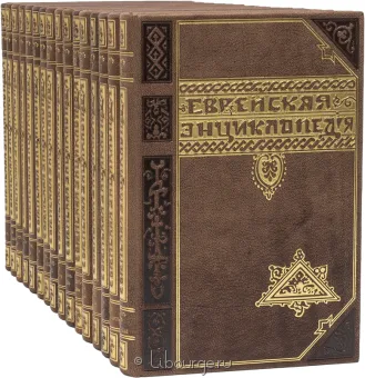 Еврейская энциклопедия (16 томов, нубуковая кожа) в кожаном переплёте