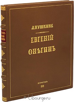 А.С. Пушкин, Евгений Онегин (№2) подарочное издание в кожаном переплете