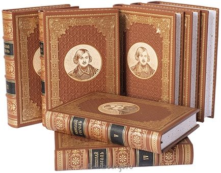 Н.В. Гоголь, Собрание сочинений Гоголя (7 томов) в кожаном переплёте